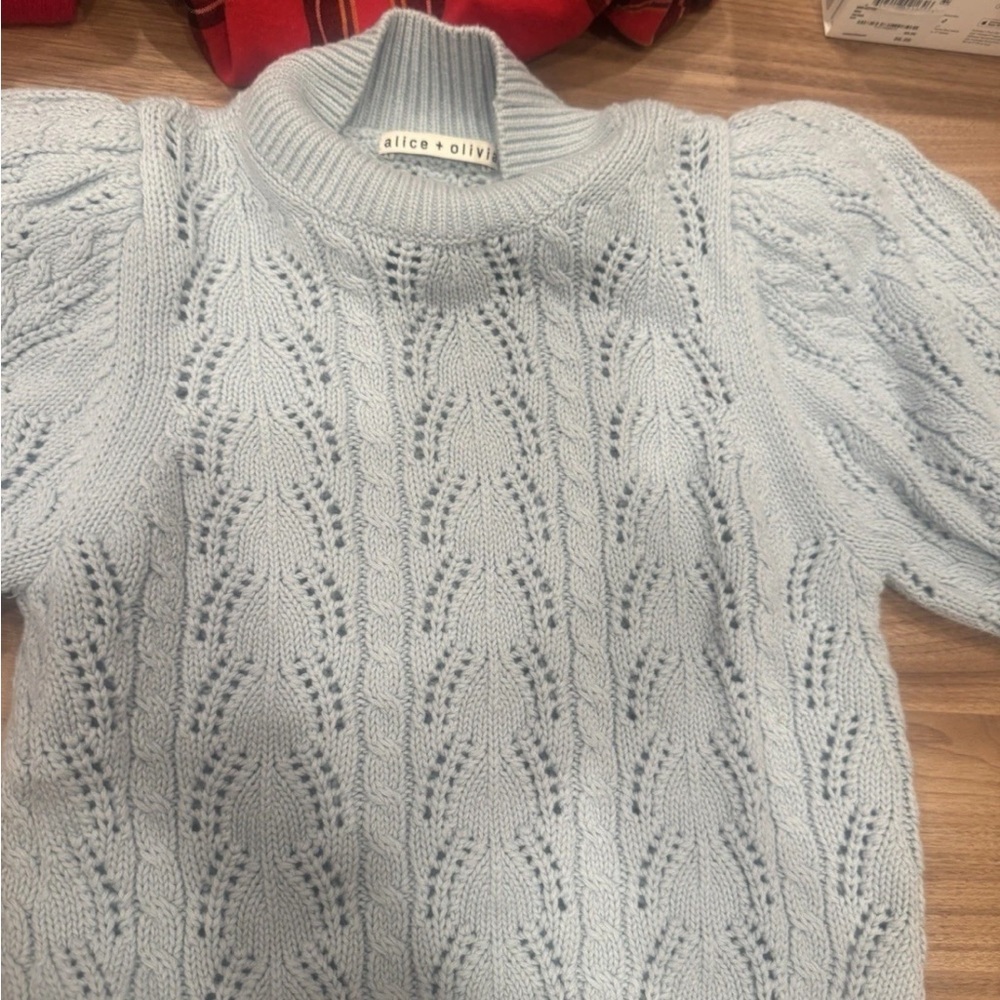 Alice + Olivia Light Blue Cowl Neck Sweater - Picture 4 of 4